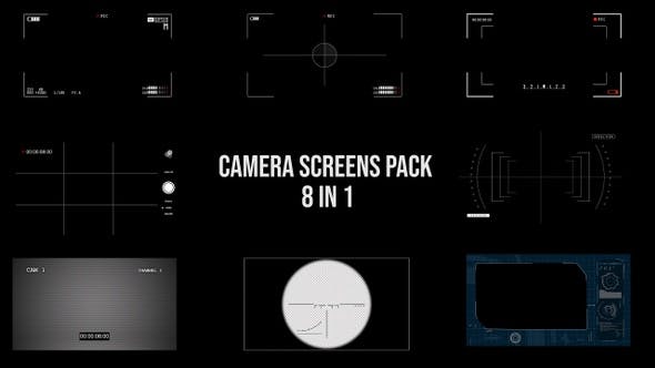 4K视频素材-8组摄像机录制取景框界面动画素材 Camera Screen Pack – 8 in 1插图