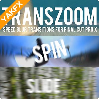 FCPX转场插件：24组动感推拉移动缩放动态模糊切换过渡 TransZoom